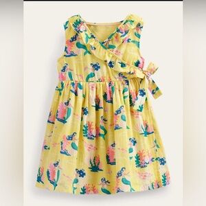 Mini Boden Yellow Mermaid Wrap Dress